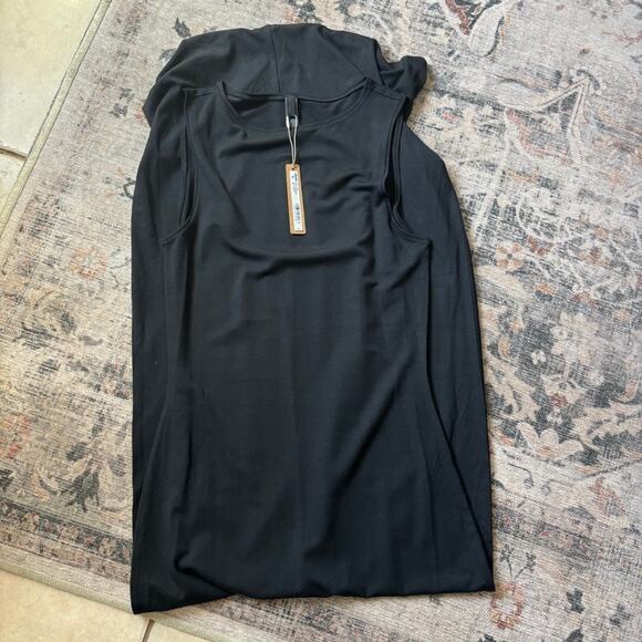 NWT SKIMS smooth layers long boat neck dress - obsidian- M - Picture 4 of 5